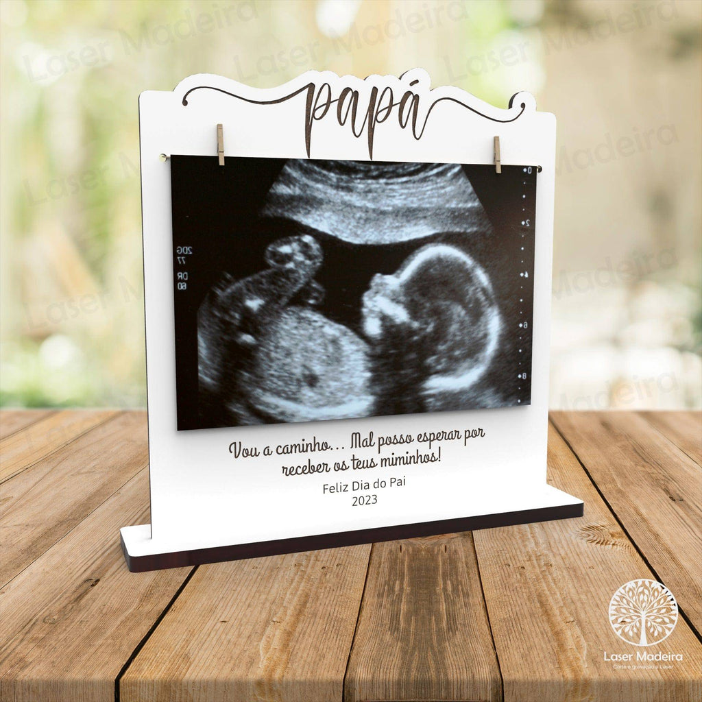 Moldura «Papá» Recortada - Laser Madeira