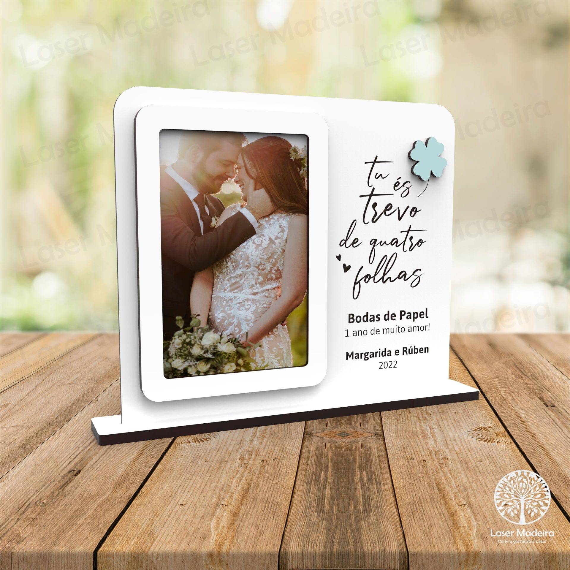 Moldura «Trevo de 4 folhas» - Laser Madeira