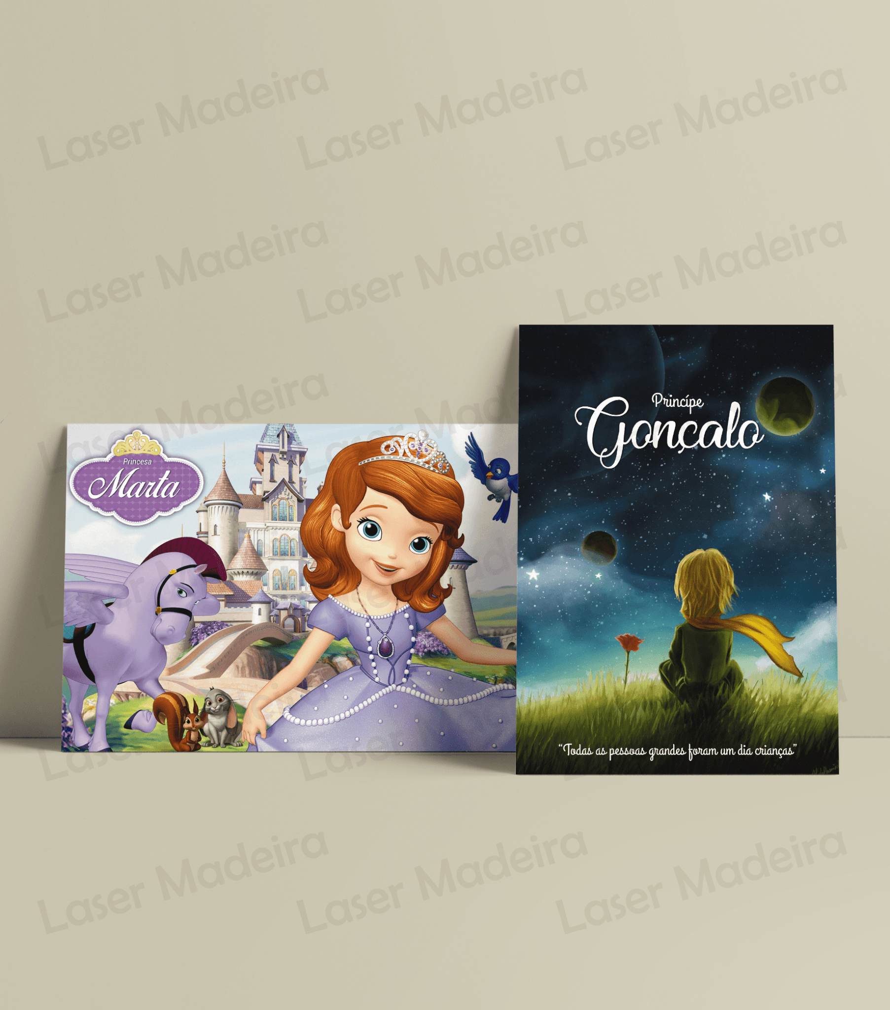 Painel Criança - Laser Madeira