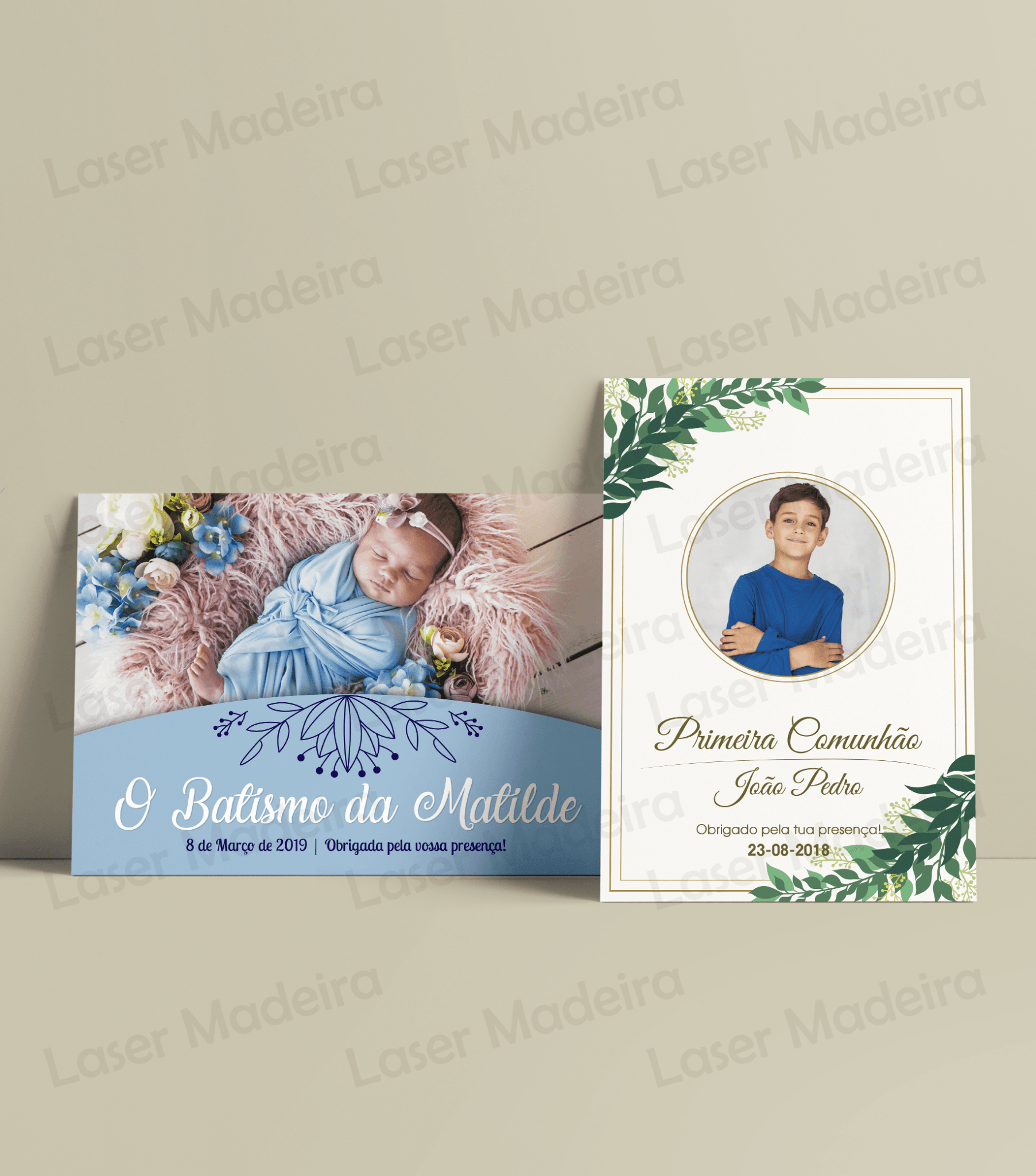 Painel para Batismo - Laser Madeira