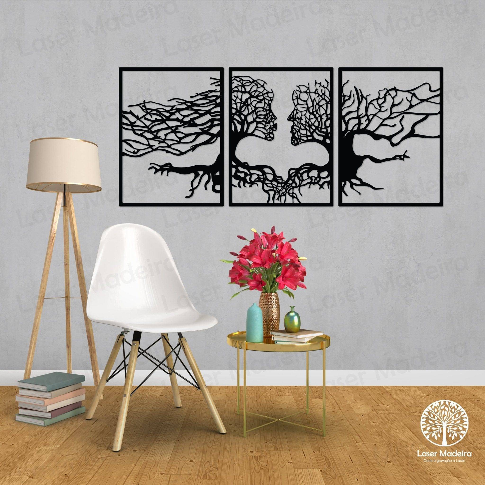 Painel para Parede - Modelo 4 - Laser Madeira