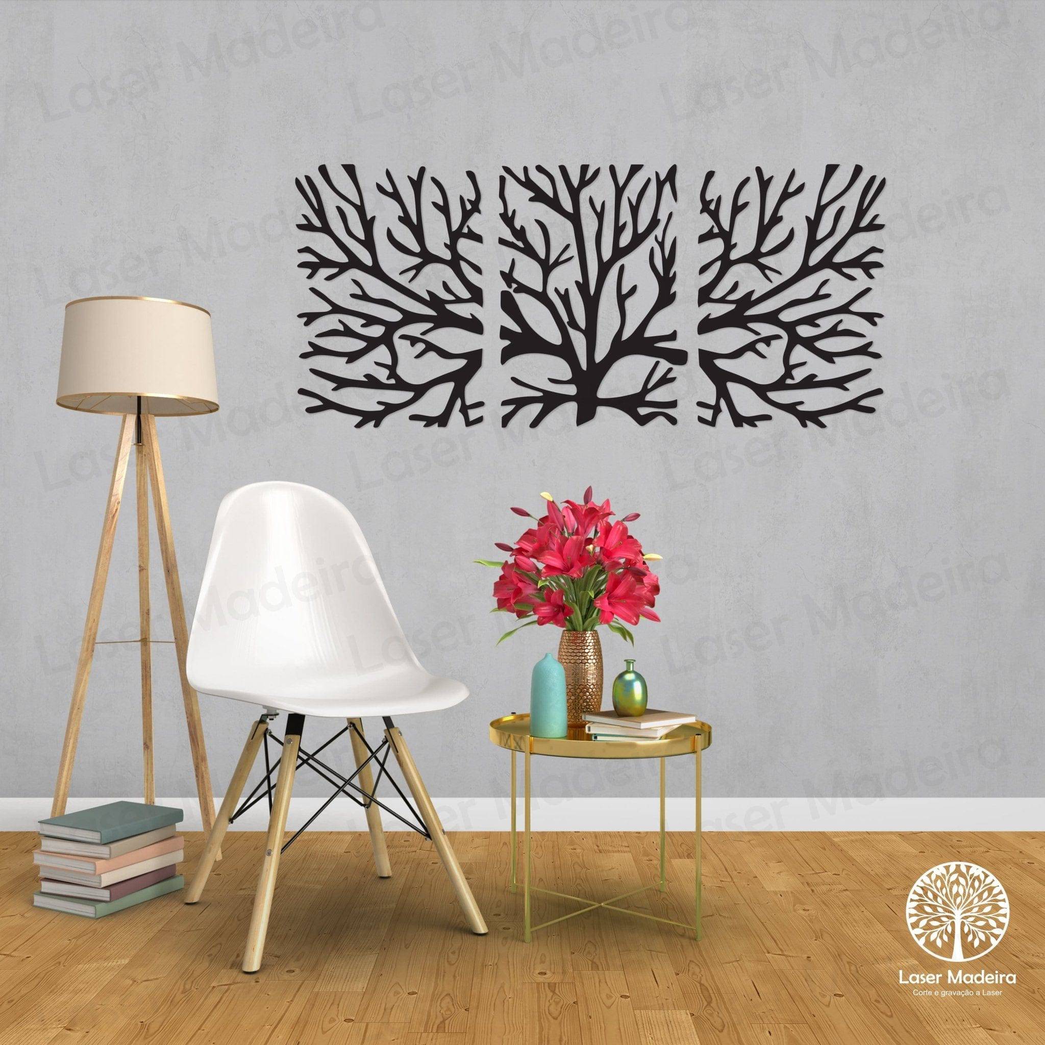 Painel para Parede - Modelo 6 - Laser Madeira