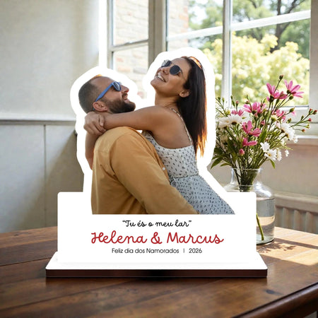 Placa Personalizada com Fotografia a Cores (até 19cm) - Laser Madeira