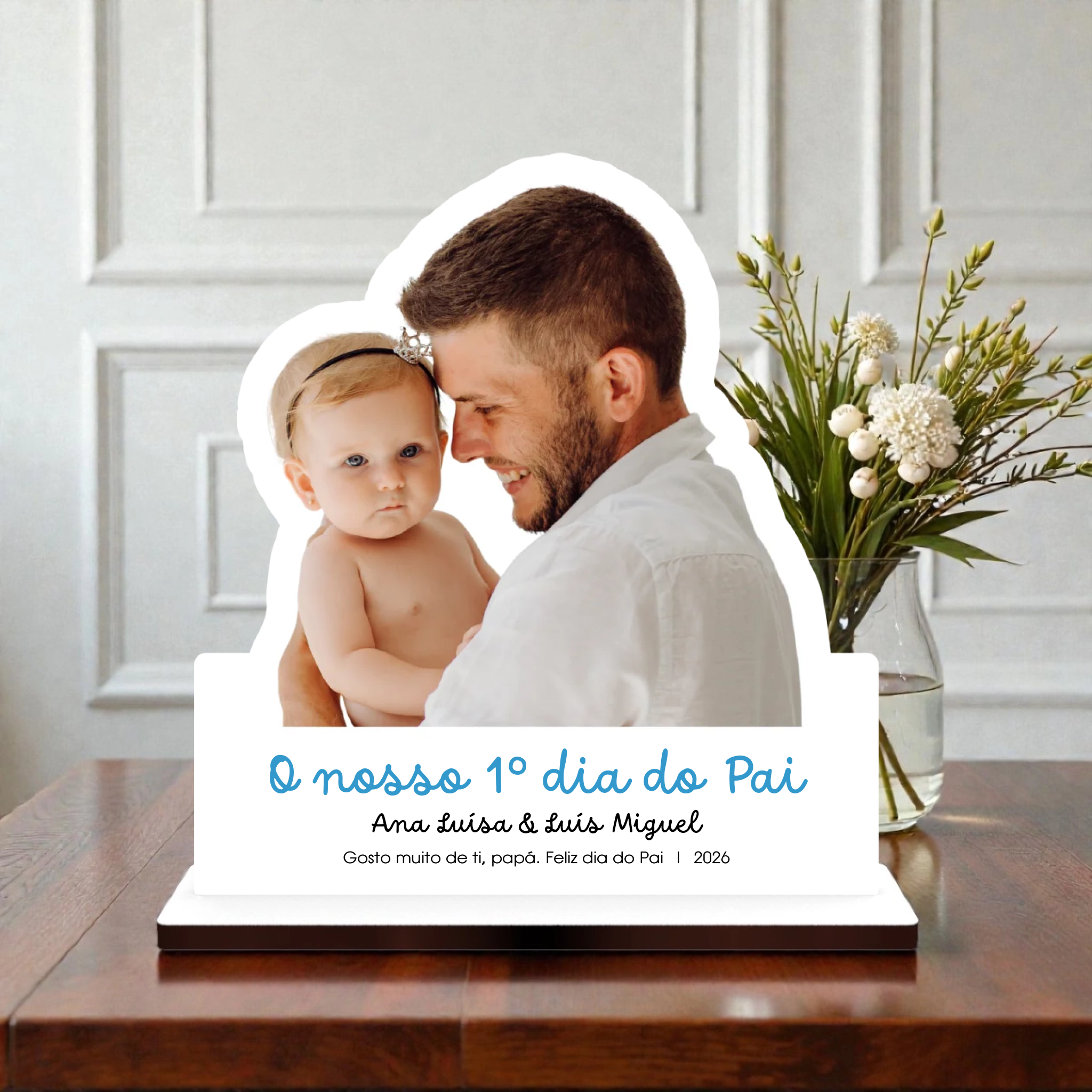 Placa Personalizada com Fotografia - Laser Madeira
