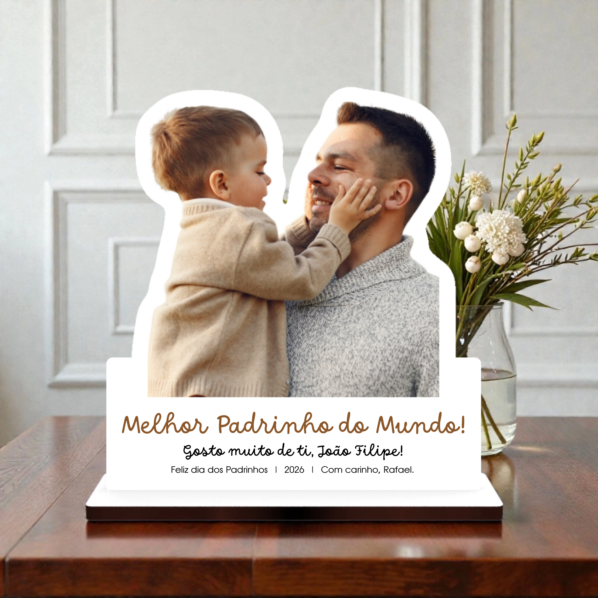 Placa Personalizada com Fotografia - Laser Madeira