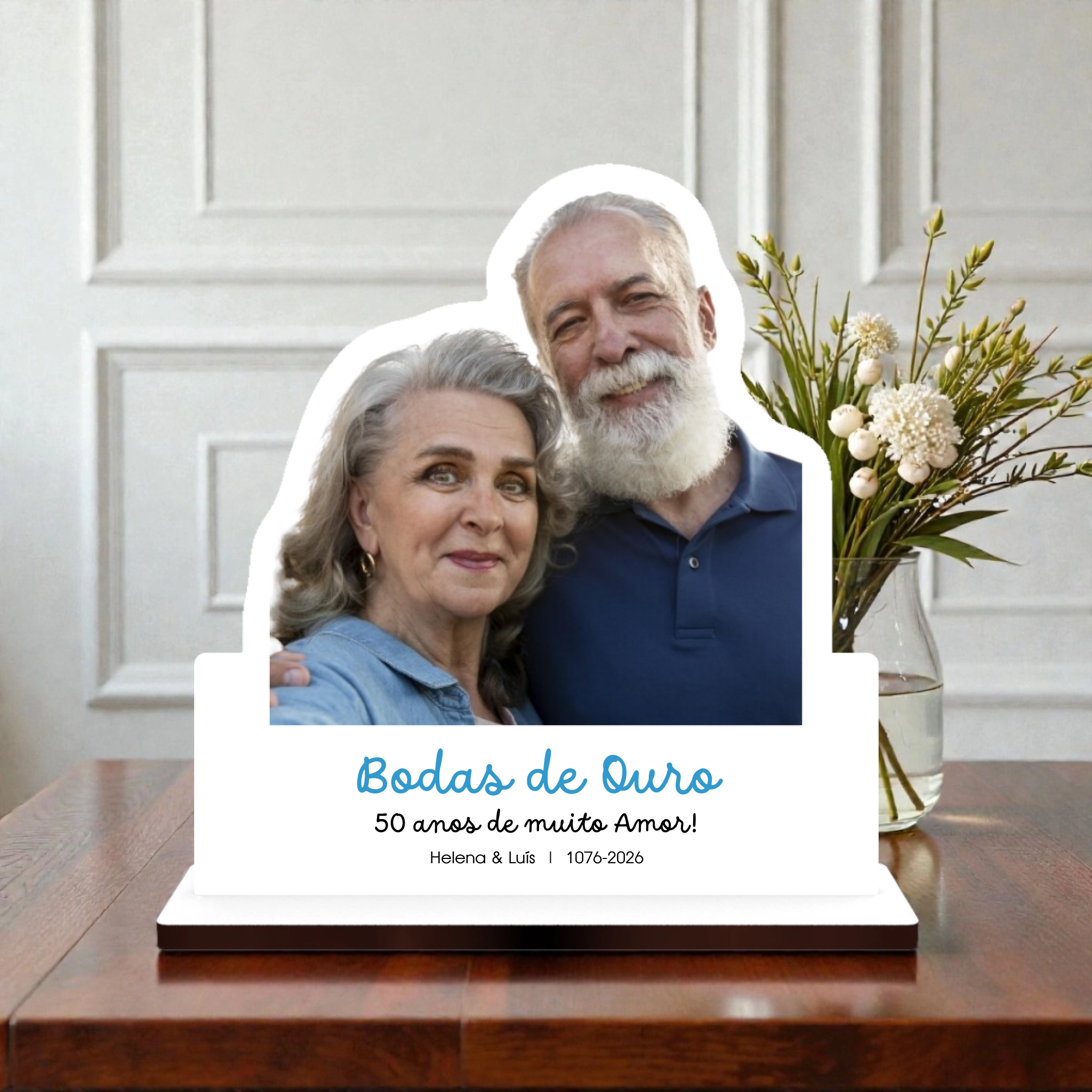 Placa Personalizada com Fotografia - Laser Madeira