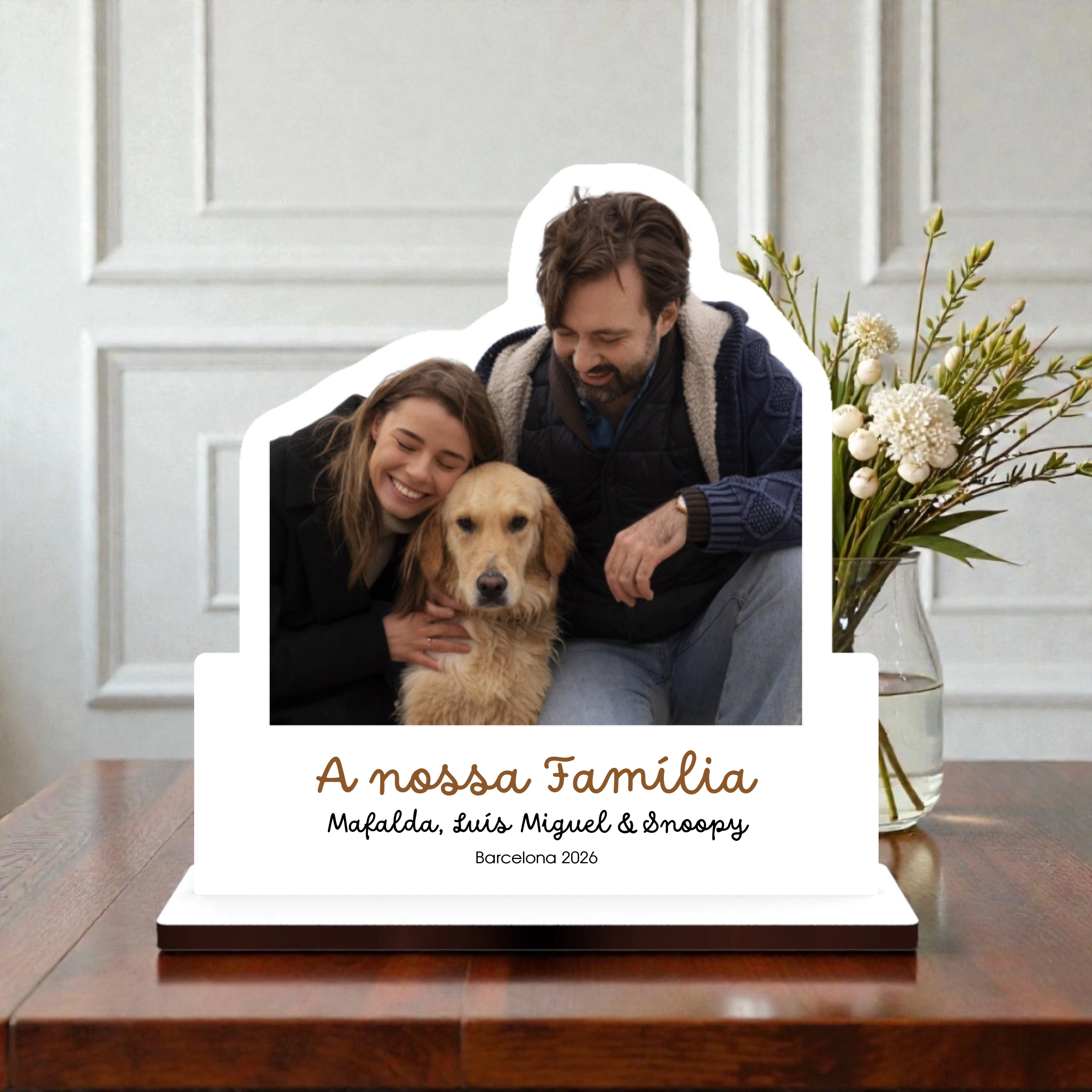 Placa Personalizada com Fotografia - Laser Madeira