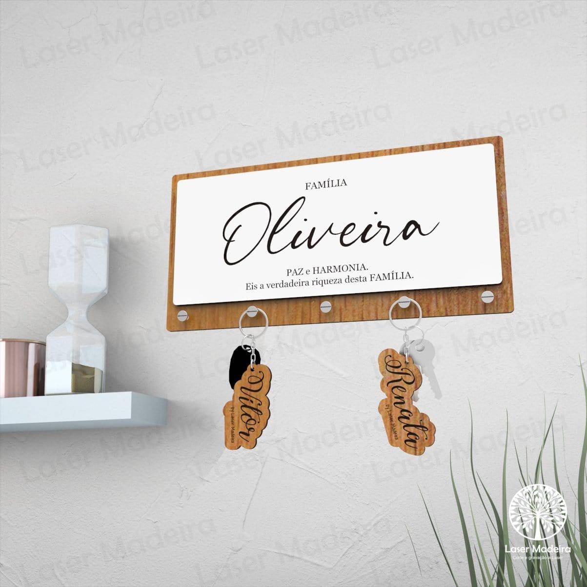 Placa Porta - Chaves - Modelo 2 - Laser Madeira