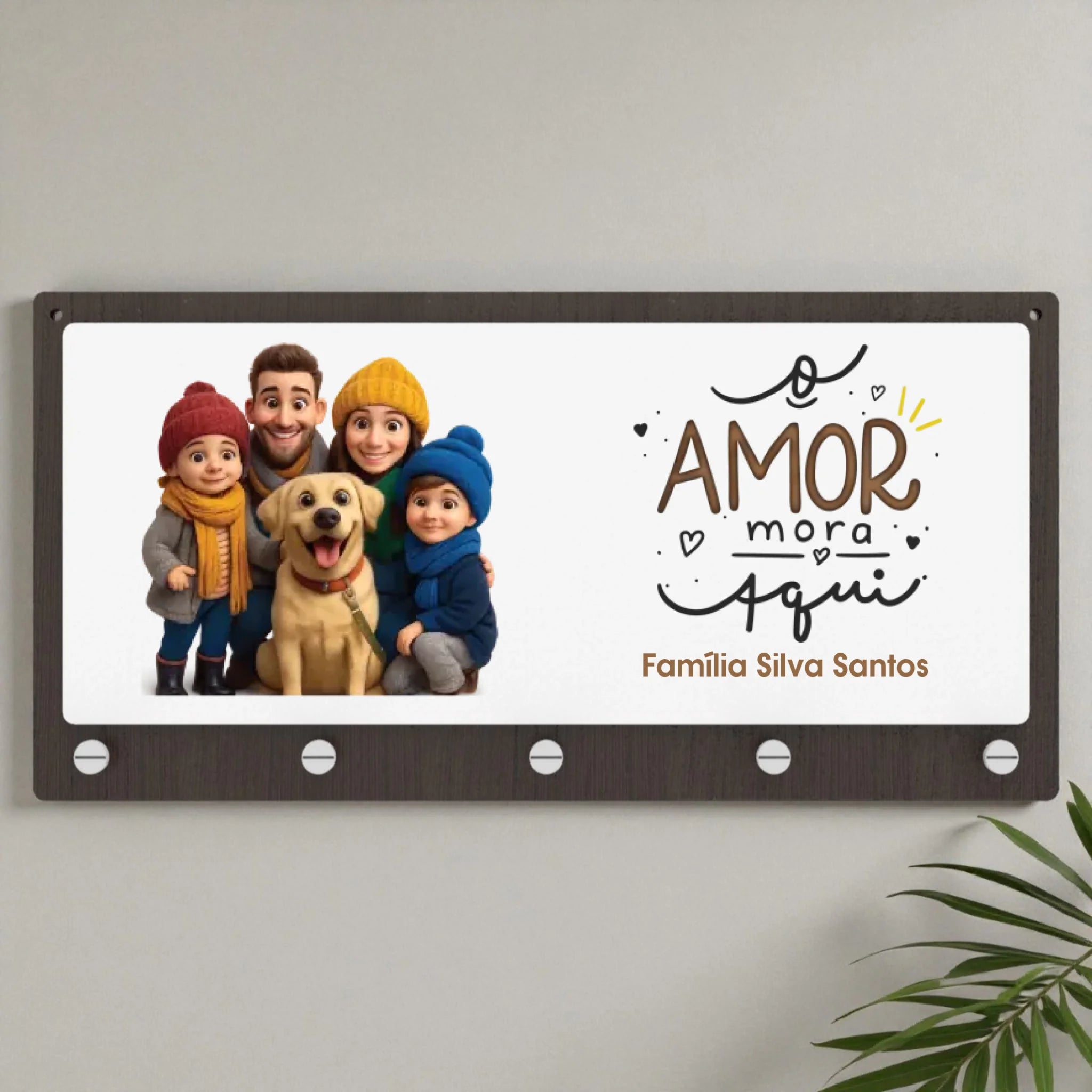 Placa Porta - Chaves Personalizada com Cartoon - Laser Madeira