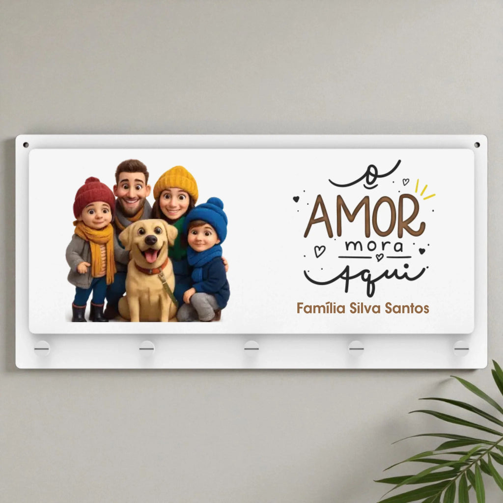 Placa Porta - Chaves Personalizada com Cartoon - Laser Madeira