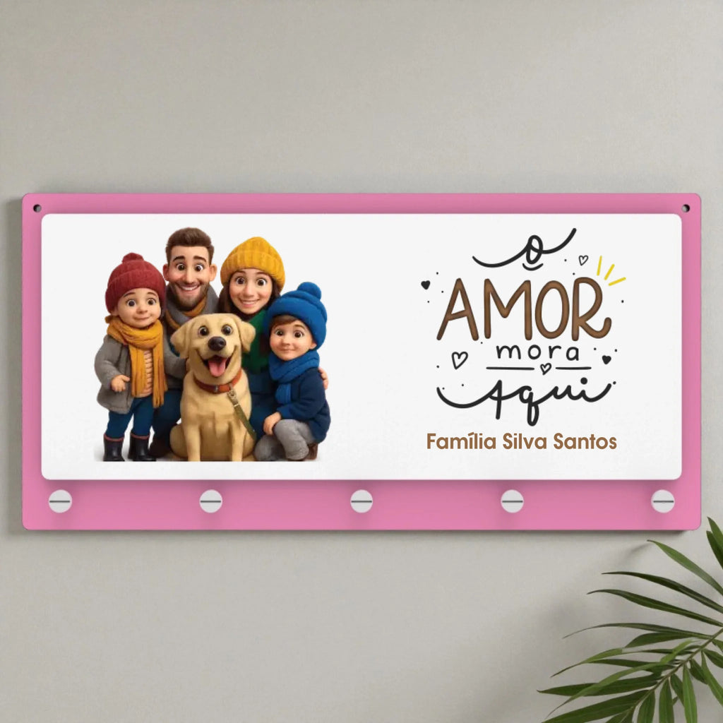 Placa Porta - Chaves Personalizada com Cartoon - Laser Madeira