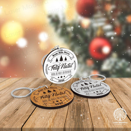 Porta - chaves de Natal - Modelo 1 - Laser Madeira