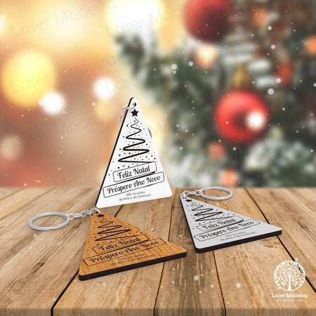 Porta - chaves de Natal - Modelo 4 - Laser Madeira