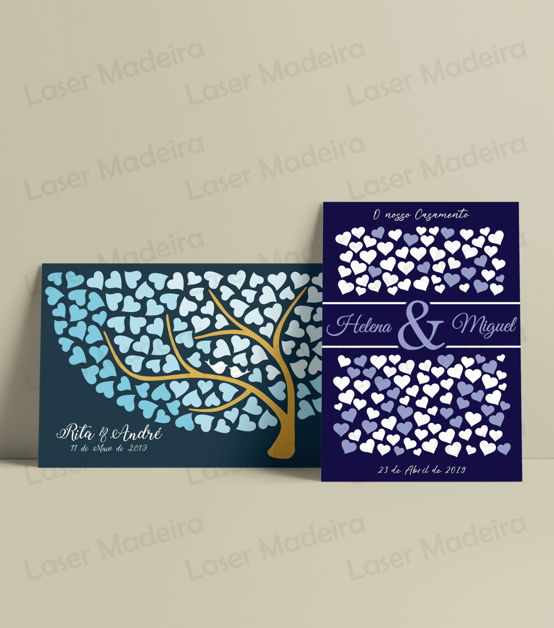 Quadro Assinaturas - Laser Madeira