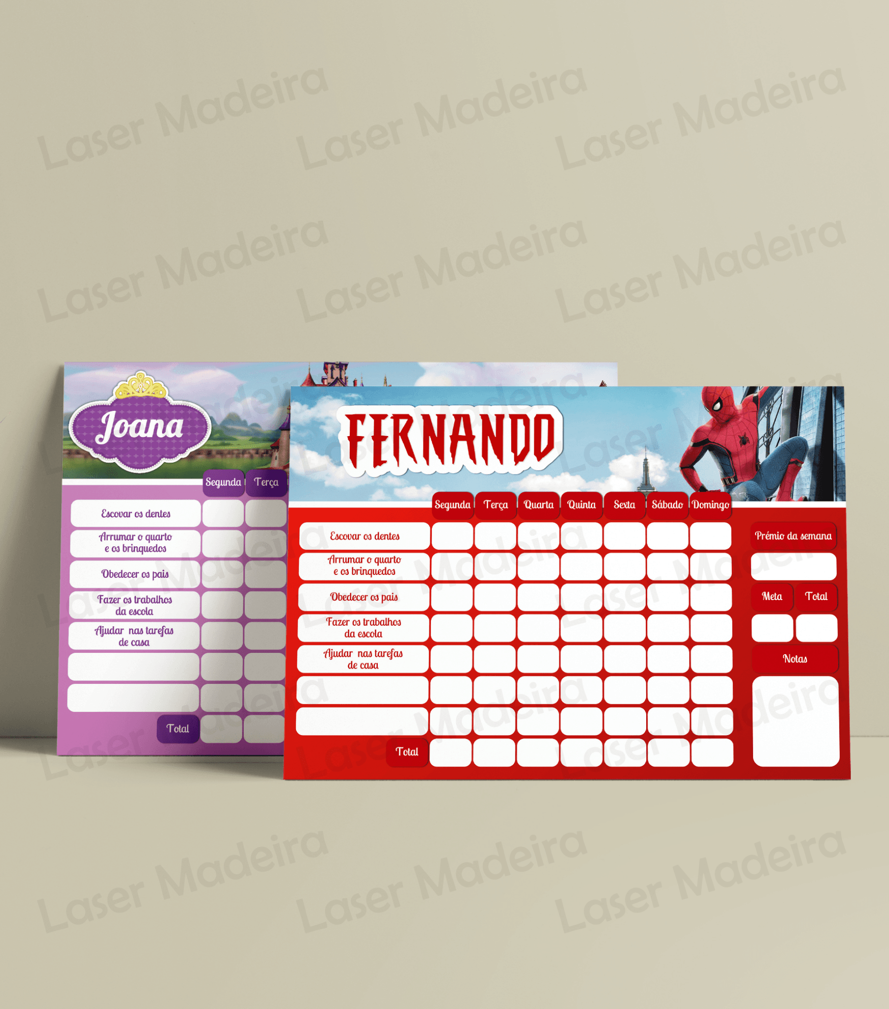 Quadro Comportamento - Laser Madeira