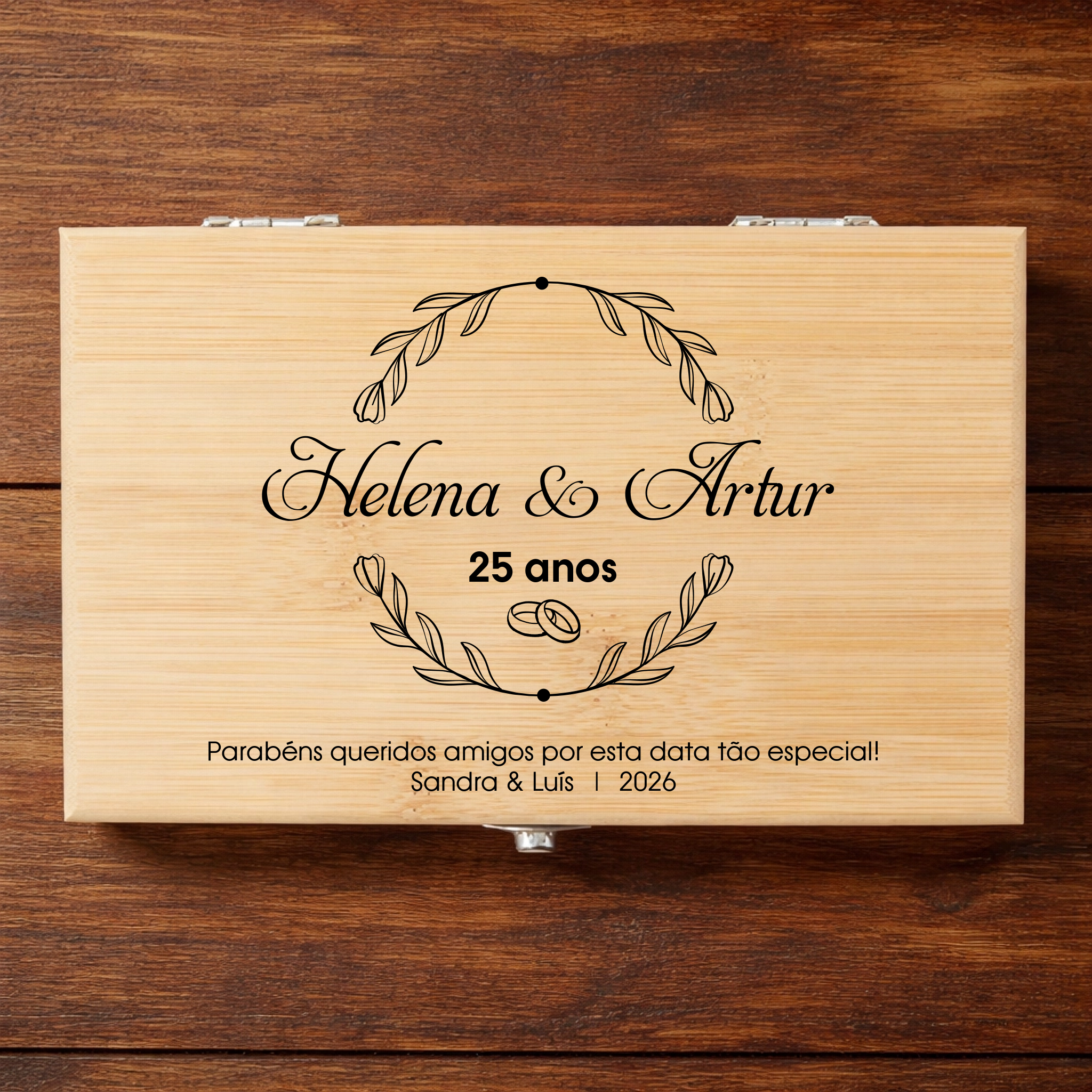 Set de Vinho em Bambu com Utensílios (vários modelos disponíveis) - Laser Madeira