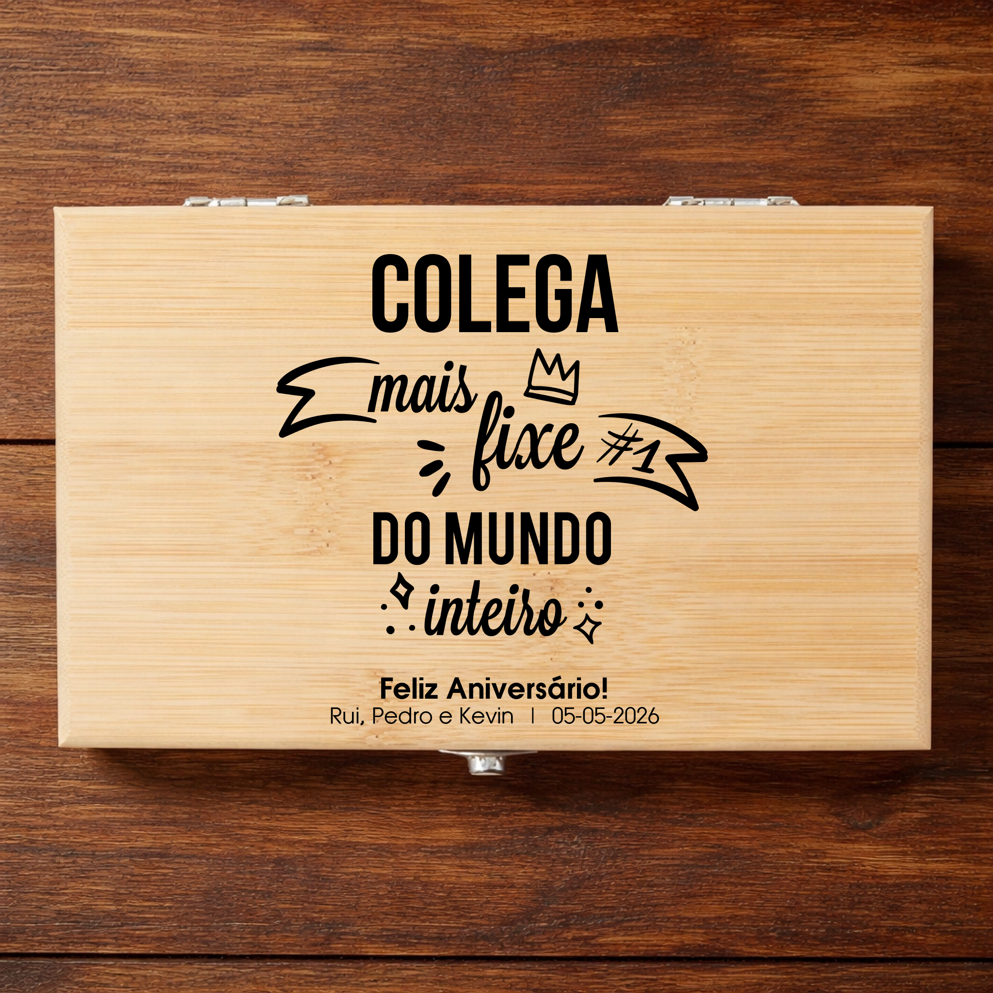 Set de Vinho em Bambu com Utensílios (vários modelos disponíveis) - Laser Madeira