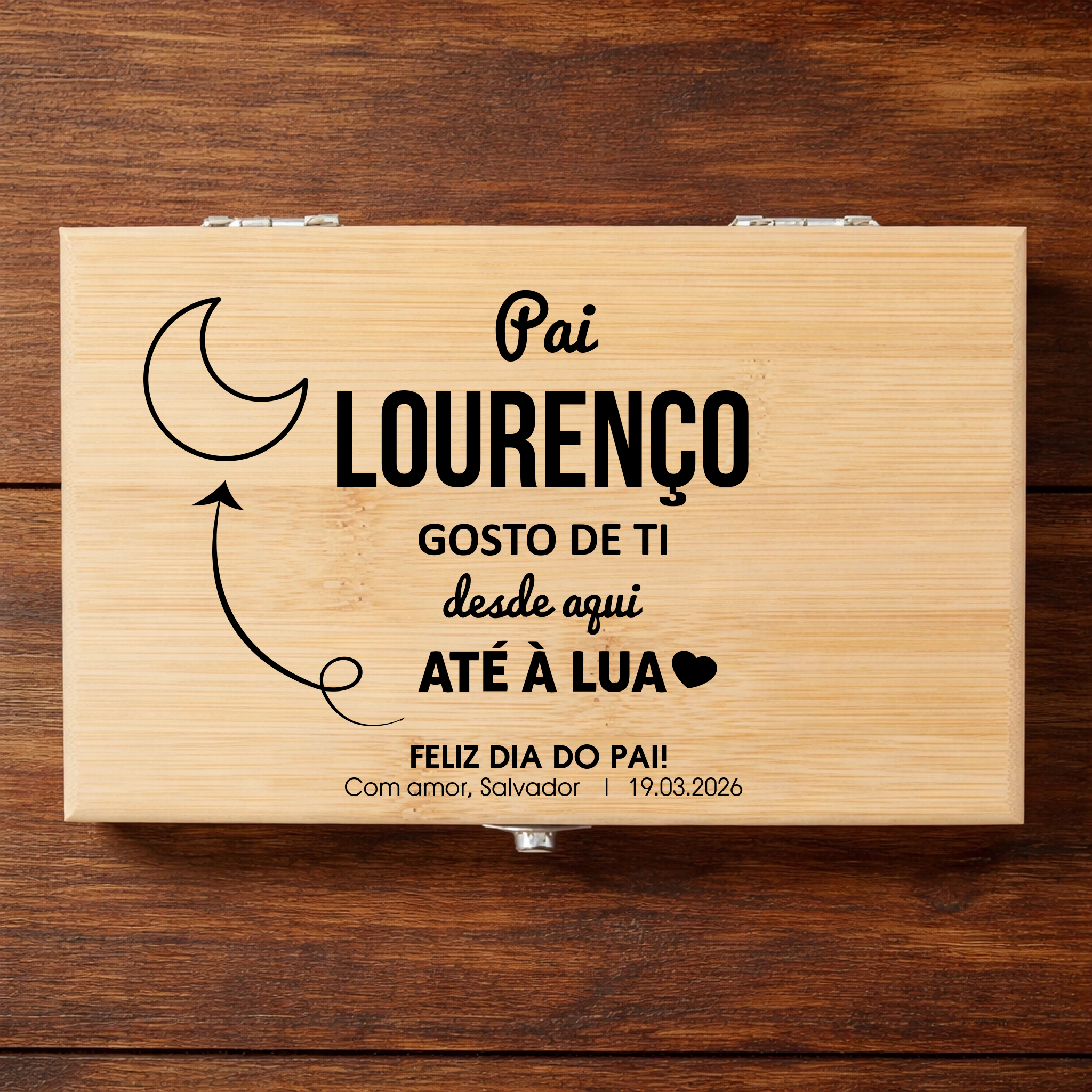 Set de Vinho em Bambu com Utensílios (vários modelos disponíveis) - Laser Madeira