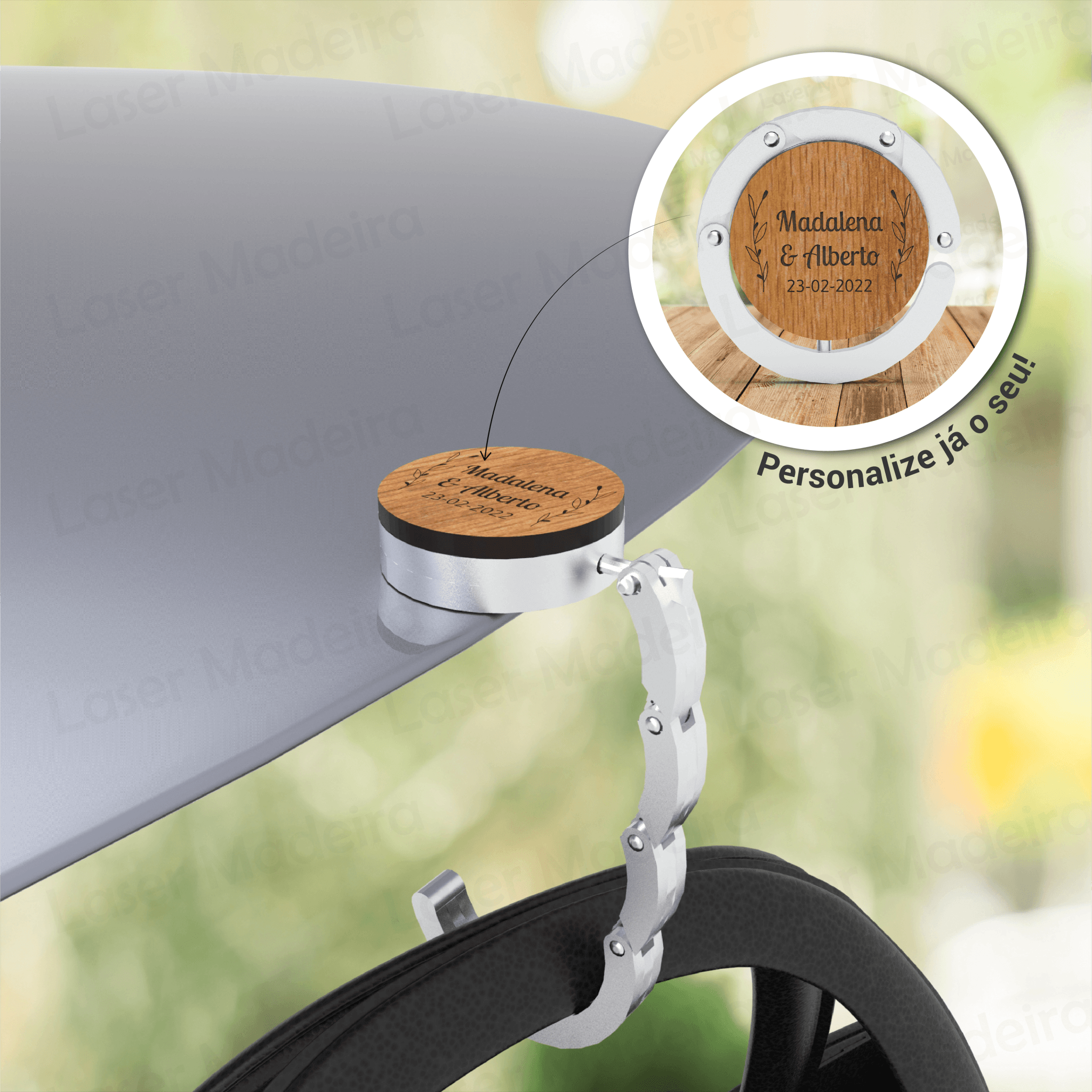 Suporte para Mala - Casamento - Laser Madeira