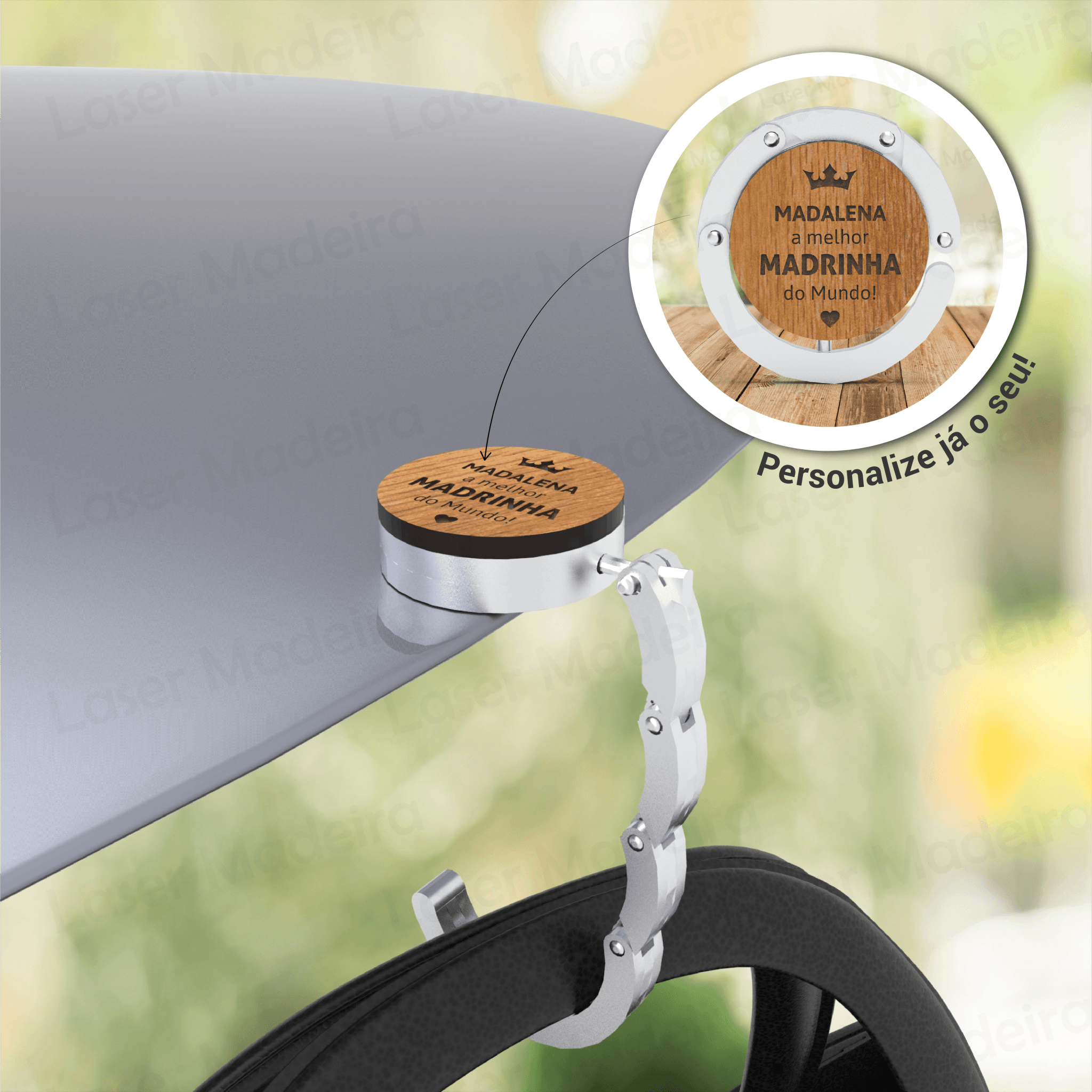 Suporte para Mala - «Melhor do Mundo» - Laser Madeira