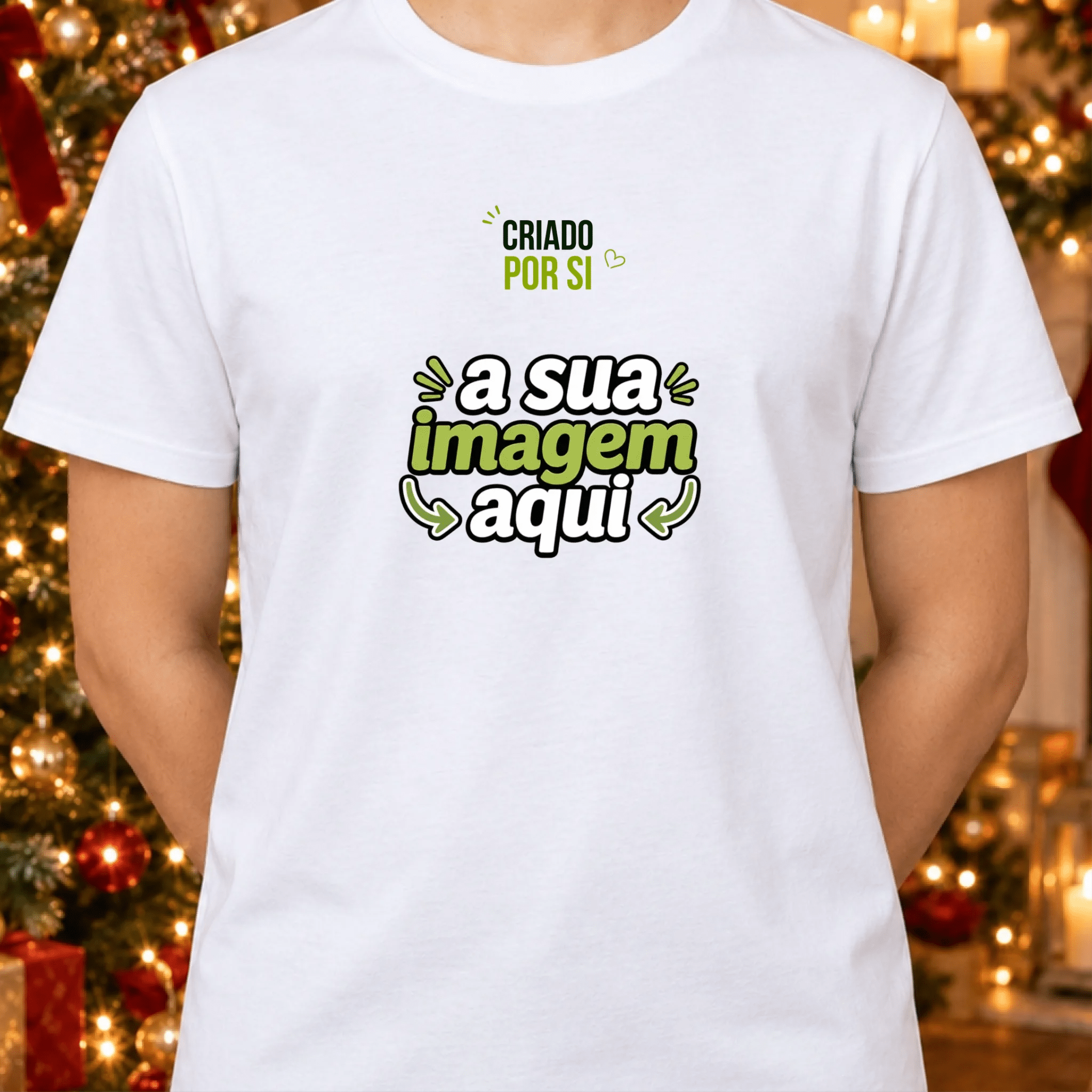 T-shirt Personalizada com a Sua Imagem - Laser Madeira