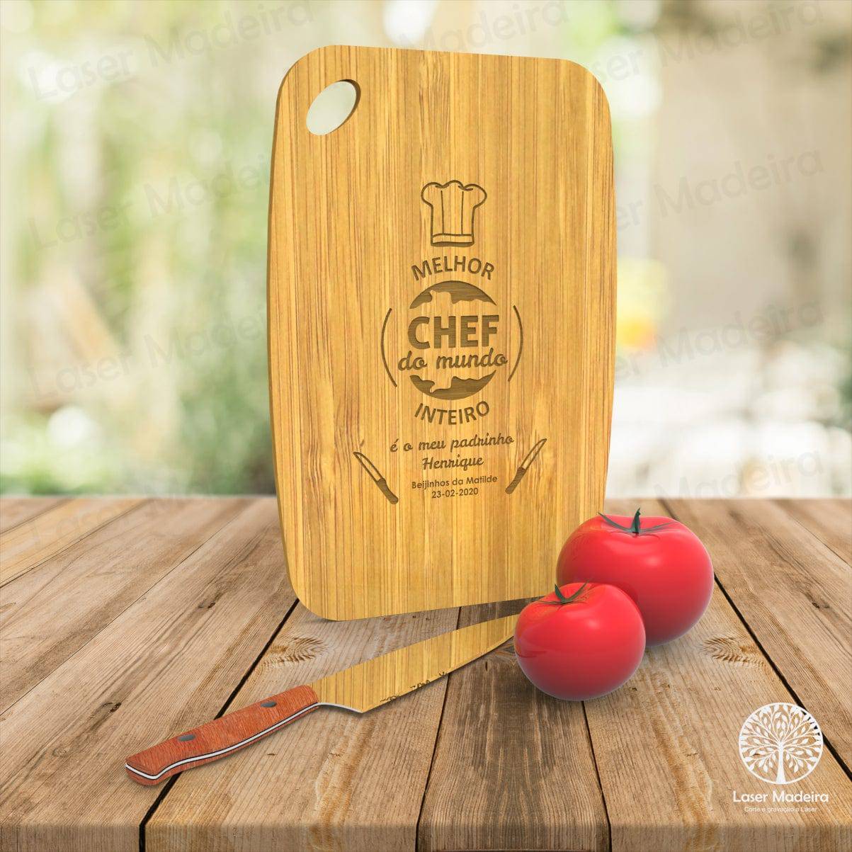 Tábua de Cozinha - Modelo 3 - Laser Madeira