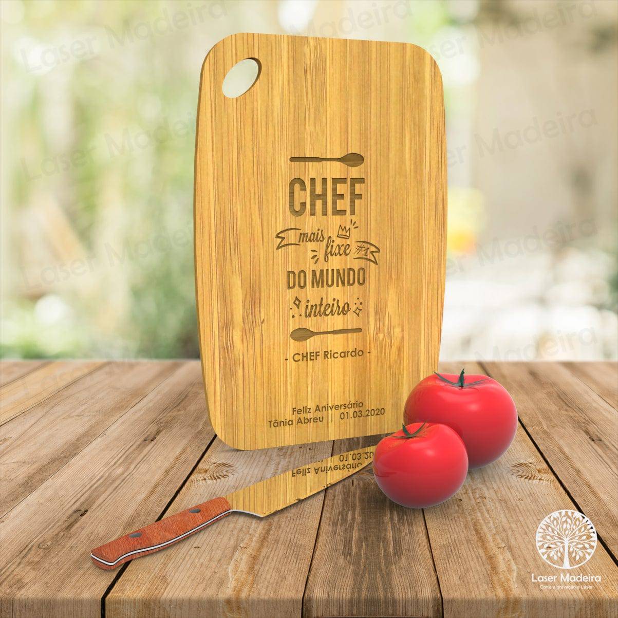 Tábua de Cozinha - Modelo 5 - Laser Madeira