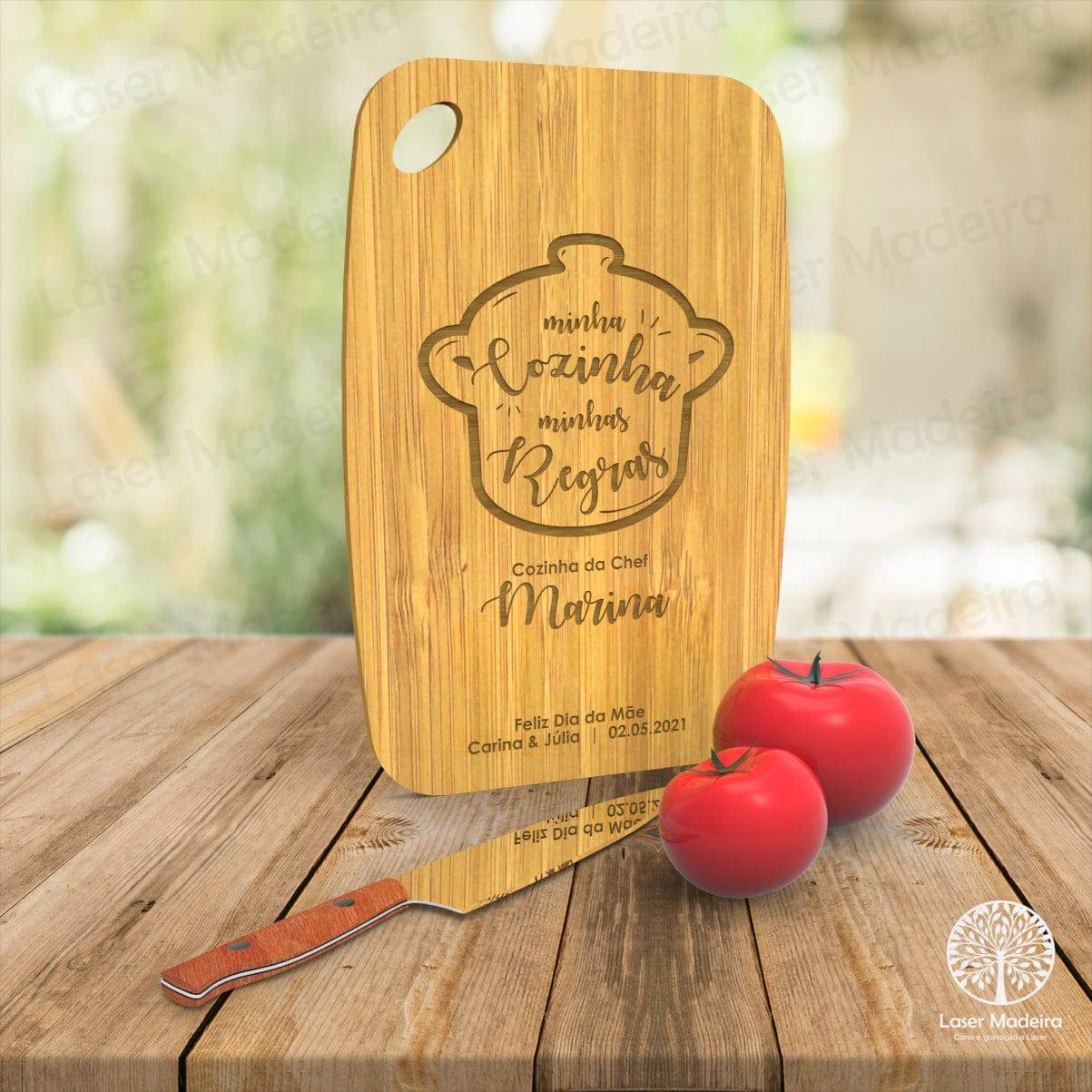 Tábua de Cozinha - Modelo 6 - Laser Madeira