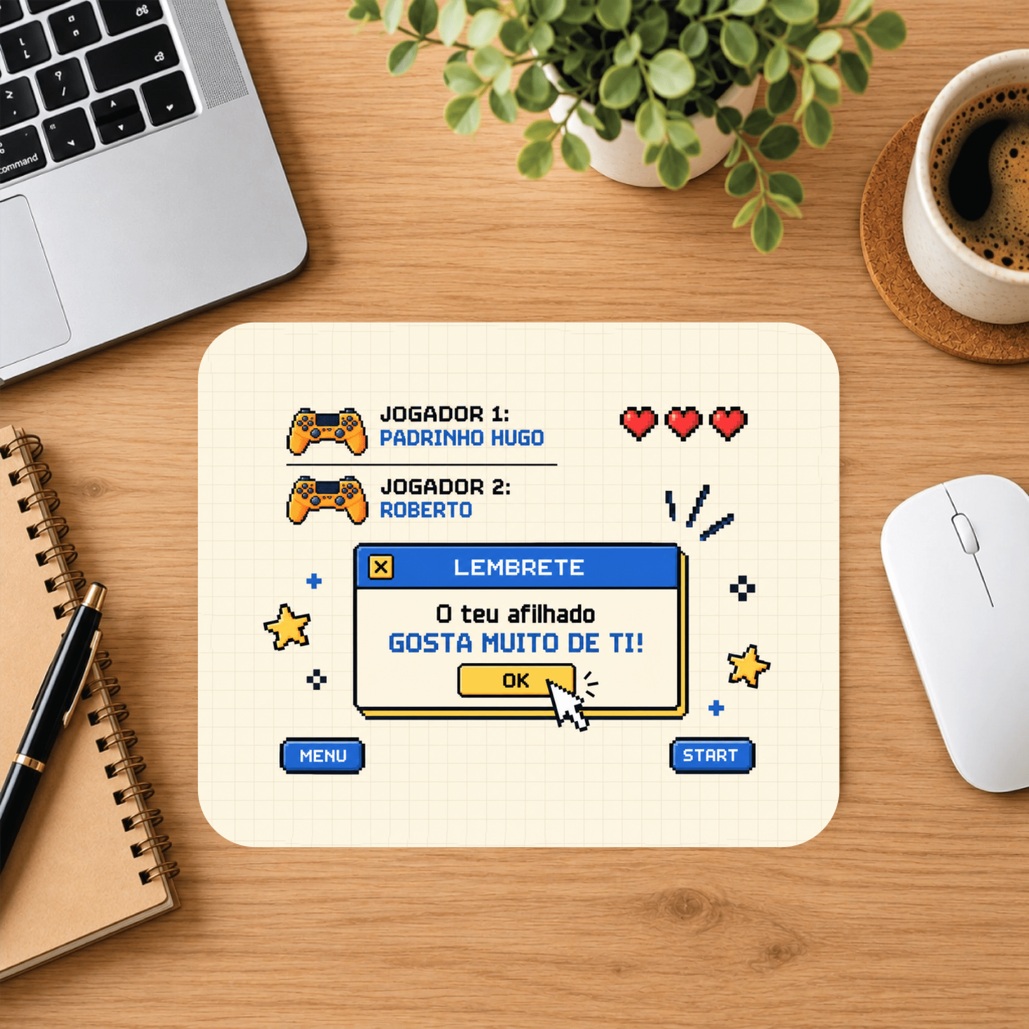 Tapete para Rato - Mousepad Personalizado com a Sua Imagem! - Laser Madeira