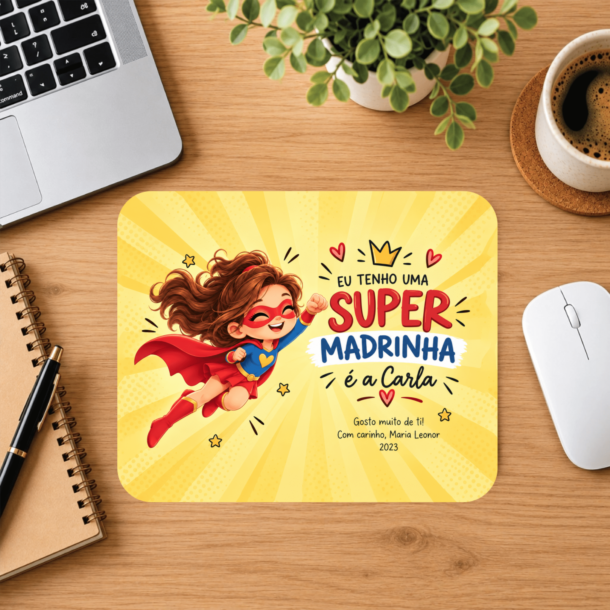 Tapete para Rato - Mousepad Personalizado com a Sua Imagem! - Laser Madeira