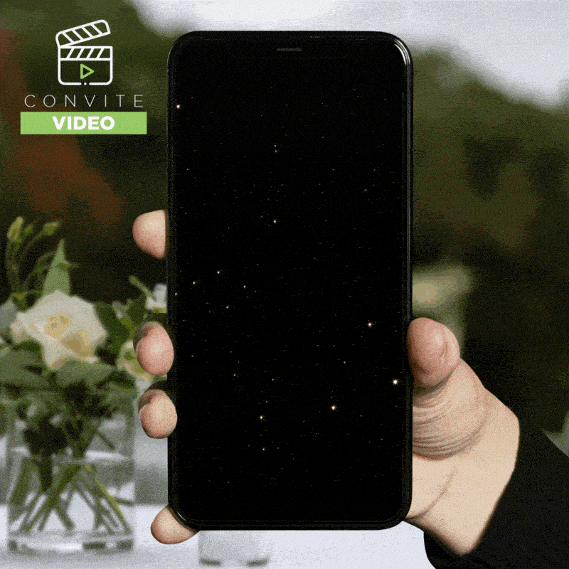 Convite Digital Casamento Vídeo - Brilho - Laser Madeira