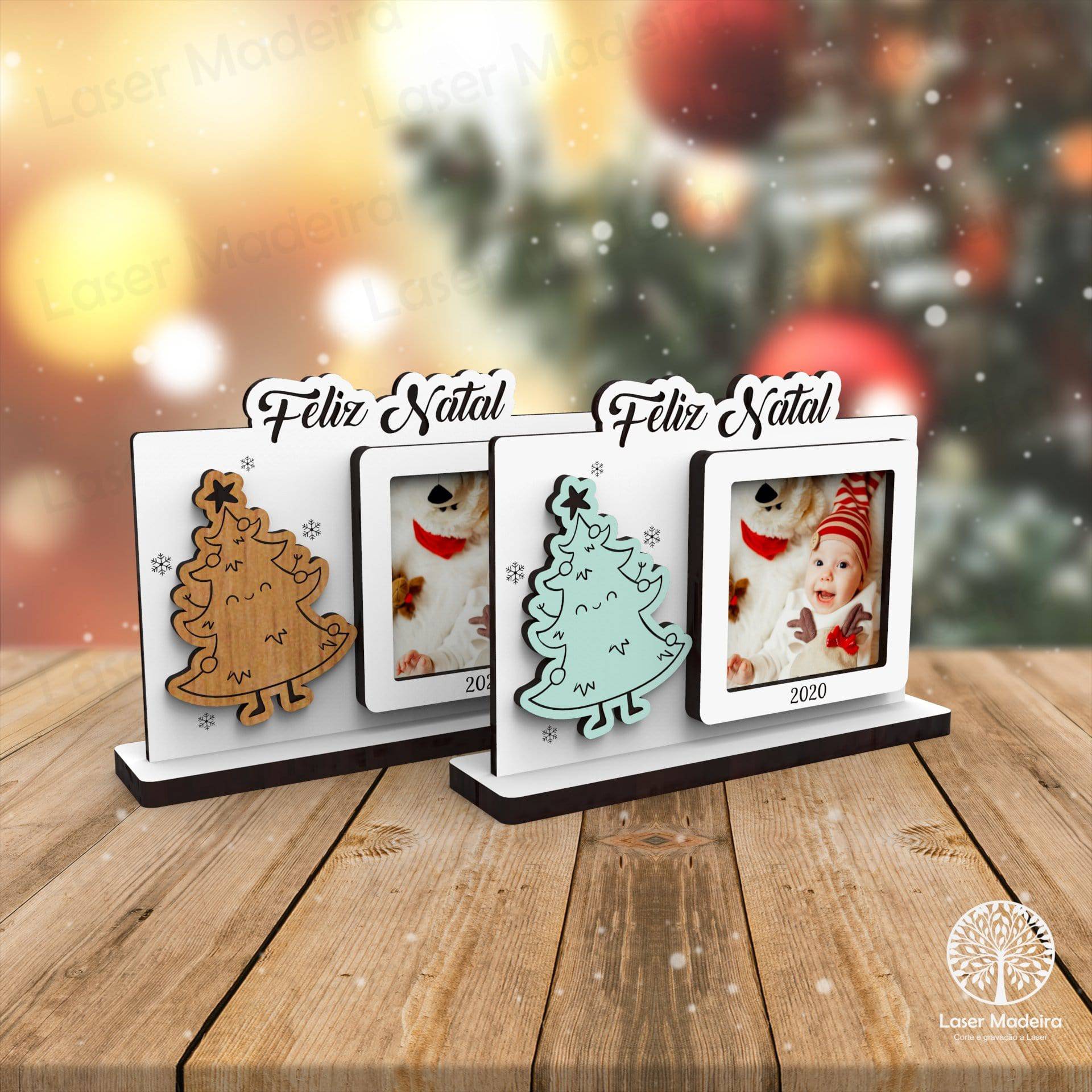 Mini-Moldura Natal - Árvore de Natal - Laser Madeira